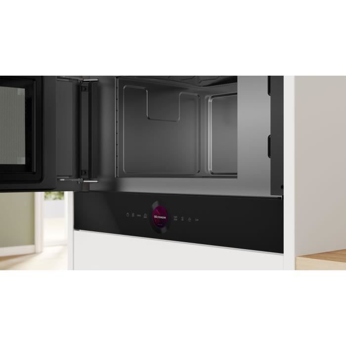 Micro-ondes simple Encastrable - BOSCH SER8 - BFL7221B1 Noir - Vol four: 21l - 1 mode de cuisson - H382xL594xP318mm BOSCH