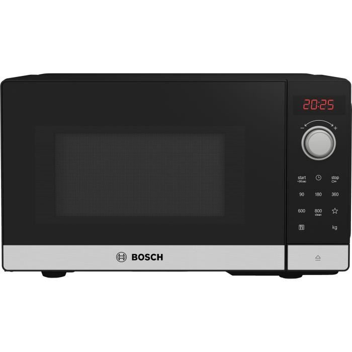 Micro-ondes simple Pose-libre BOSCH - FFL023MS2 - Nettoyage hydrolyse - Volume: 20 l - H:26cm/L44,2cm/P:34,5cm - Noir BOSCH