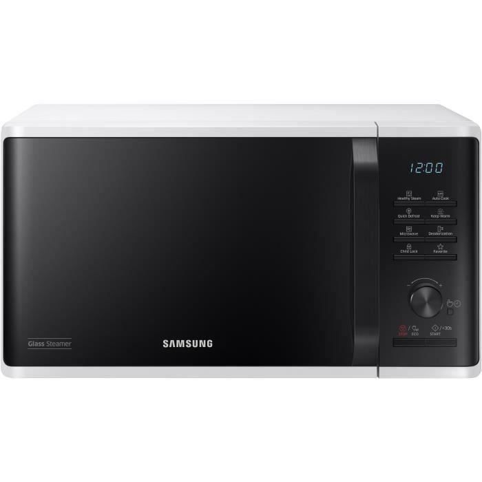 Micro-ondes solo 23L - SAMSUNG - MS23K3555EW - Blanc - Contrôle électronique + bouton - Fonction maintien au chaud SAMSUNG