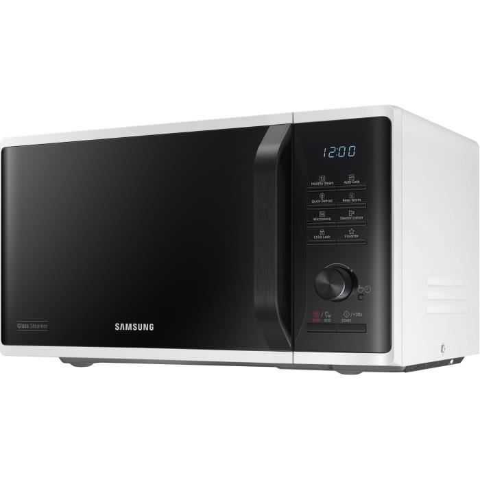 Micro-ondes solo 23L - SAMSUNG - MS23K3555EW - Blanc - Contrôle électronique + bouton - Fonction maintien au chaud SAMSUNG