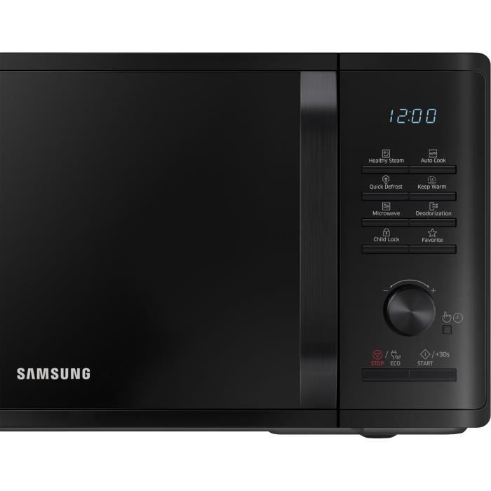 Micro-ondes solo - SAMSUNG - MS23K3555E - Noir - 23L - Contrôle électronique + bouton - Fonction maintien au chaud SAMSUNG