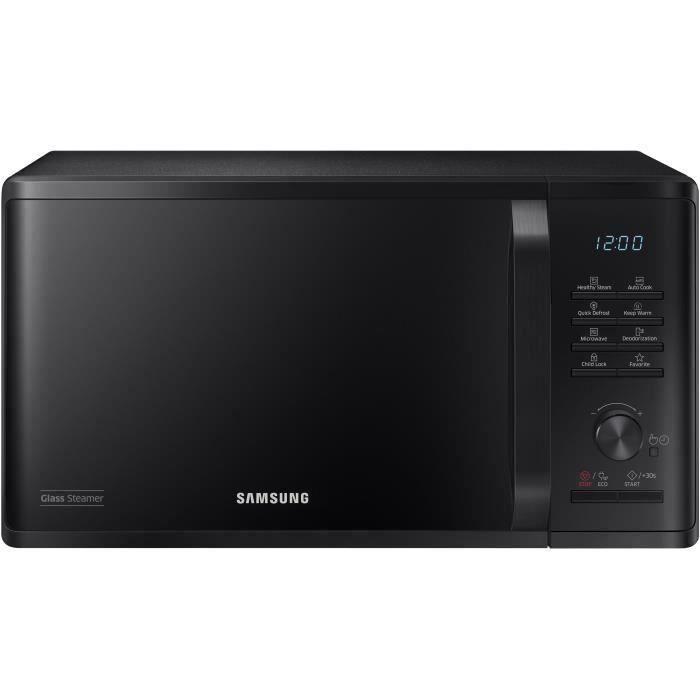 Micro-ondes solo - SAMSUNG - MS23K3555E - Noir - 23L - Contrôle électronique + bouton - Fonction maintien au chaud SAMSUNG