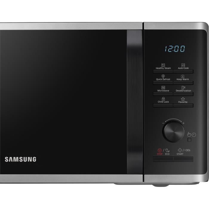 Micro-ondes solo - SAMSUNG - MS23K3555ES - Acier inoxydable - 23L - Contrôle électronique + bouton - Fonction maintien au chaud SAMSUNG