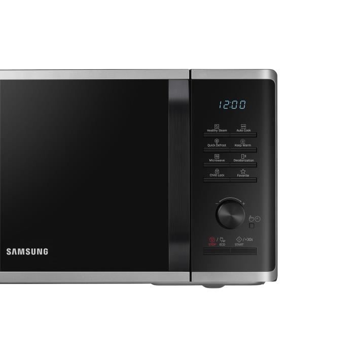 Micro-ondes solo - SAMSUNG - MS23K3555ES - Acier inoxydable - 23L - Contrôle électronique + bouton - Fonction maintien au chaud SAMSUNG