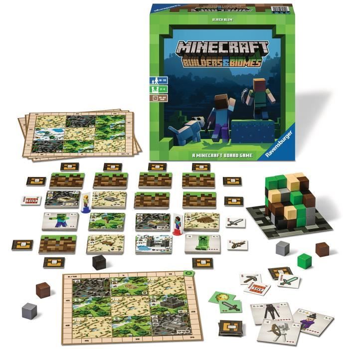 Minecraft Builders & Biomes Jeu Société Issu Du Vidéo Multilingue (français Inclus) Ravensburger 26132