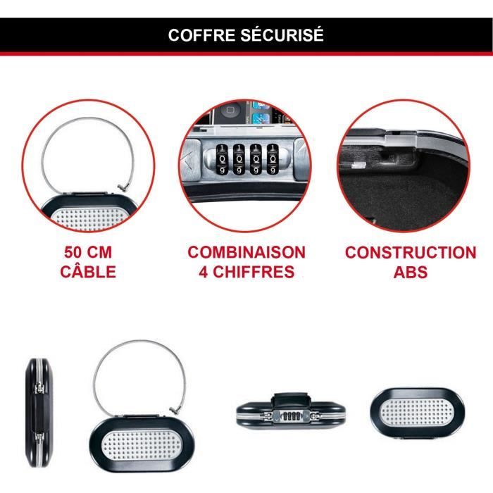 Mini Coffre-fort Portable - MASTER LOCK - 5900EURD - Avec Câble - Combinaison - Noir