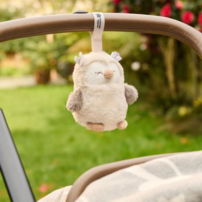 Mini Peluche - TOMMEE TIPPEE - Ollie La Chouette - Aide au sommeil nomade - 6 sons - Rechargeable par USB - Lavable