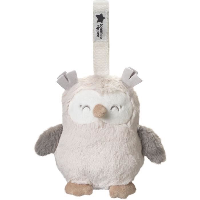 Mini Peluche - TOMMEE TIPPEE - Ollie La Chouette - Aide au sommeil nomade - 6 sons - Rechargeable par USB - Lavable