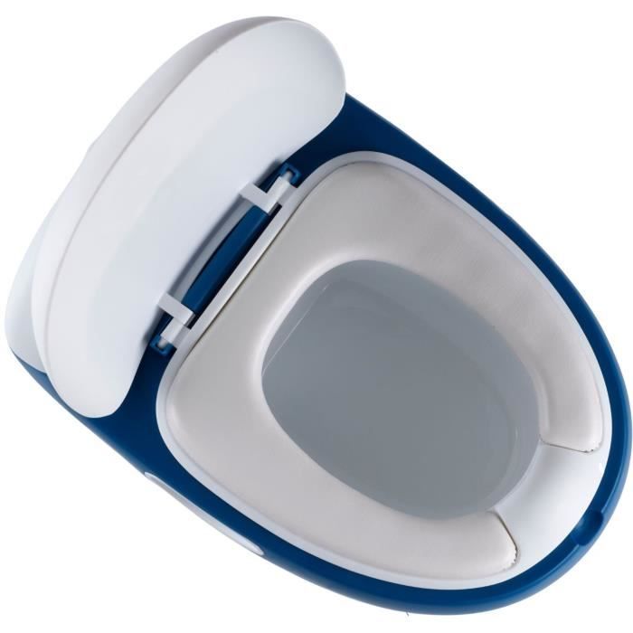 Mini toilette - THERMOBABY - Bleu - Confortable avec bruit de chasse d’eau