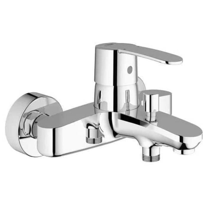 Mitigeur monocommande Bain / Douche - GROHE - Wave Cosmopolitan - Economie d’eau - Gris - 173mm