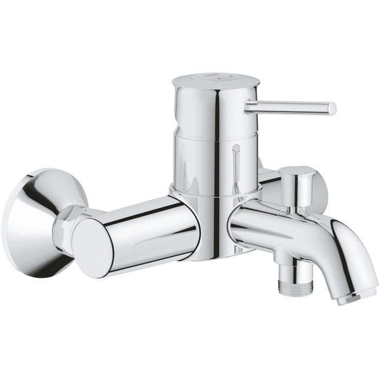 Mitigeur monocommande Bain / Douche mural GROHE - Finition Chromé - Profondeur 191 mm