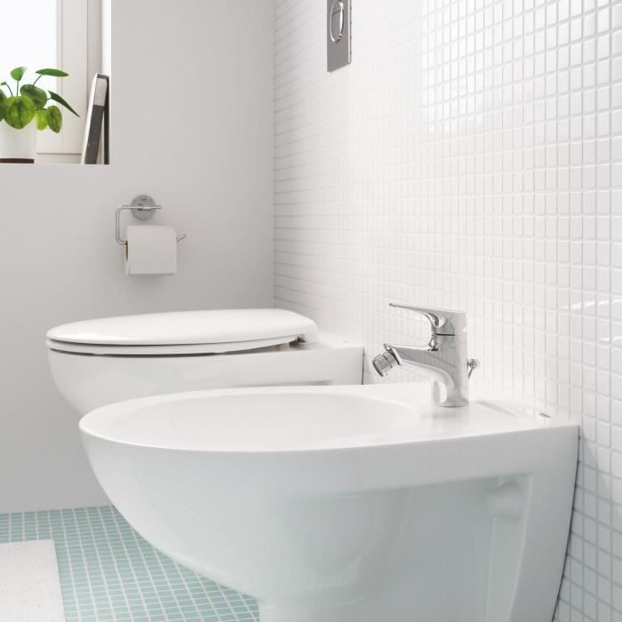 Mitigeur monocommande Bidet GROHE Start Edge - Tirette de vidage - Mousseur économique d’eau - Chromé