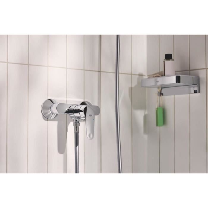 Mitigeur monocommande douche - GROHE Swift - 24333001 - Chromé - Montage mural apparent