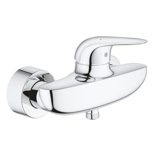 Mitigeur monocommande Douche - GROHE - Wave - Montage mural apparent - GROHE SilkMove - GROHE StarLight Chrome