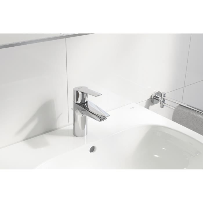 Mitigeur monocommande Lavabo GROHE QUICKFIX Start - Chromé - Economie d’eau - Installation facile