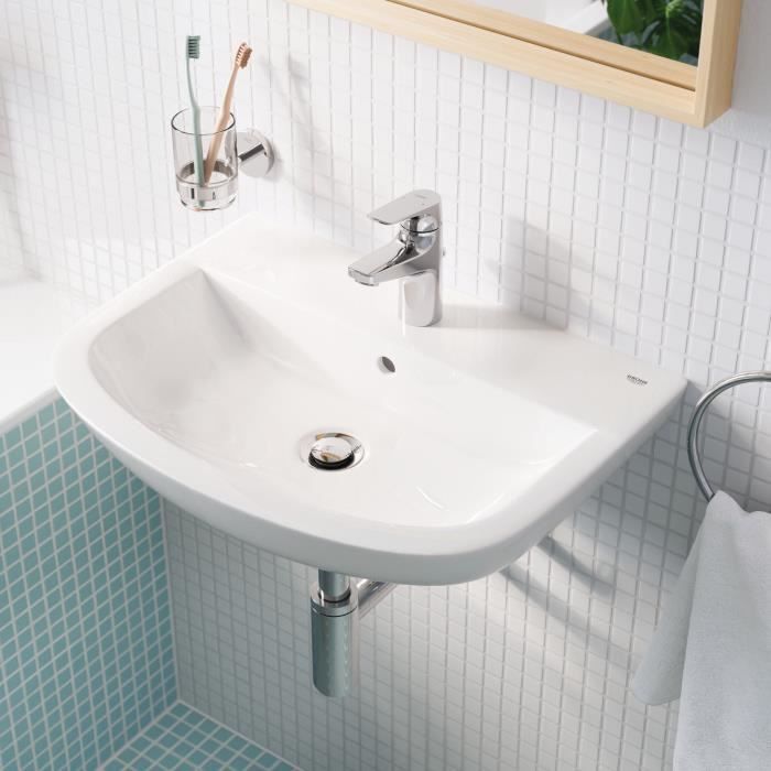 Mitigeur monocommande lavabo - GROHE Start Flow - Taille S - Chromé - Economie d’eau - 23809000