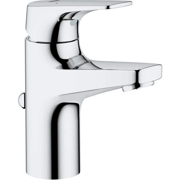 Mitigeur monocommande lavabo - GROHE Start Flow - Taille S - Chromé - Economie d’eau - 23809000