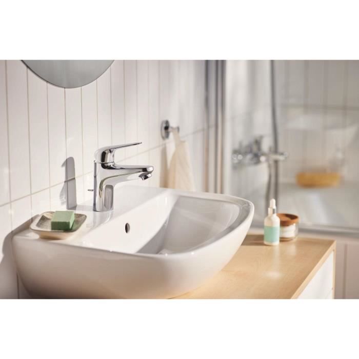 Mitigeur monocommande lavabo - GROHE Swift - 24325001 - Chromé - Taille M - Economie d’eau