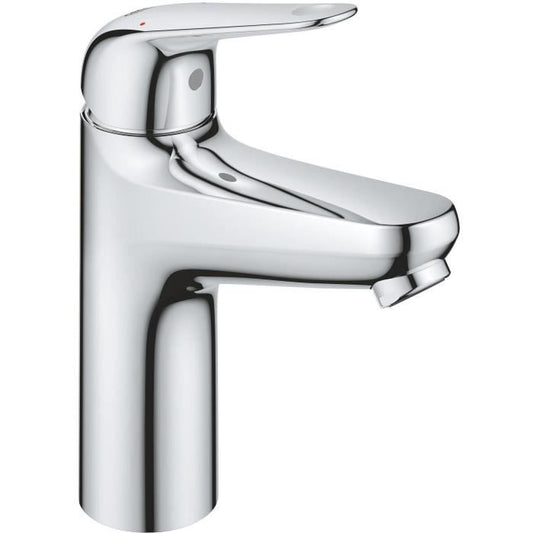 Mitigeur monocommande lavabo - GROHE Swift - 24326001 - Chromé - Taille M - Economie d’eau - Vidage clic clac