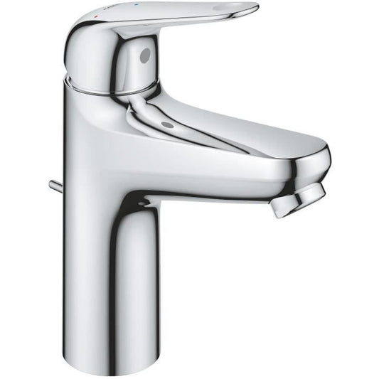 Mitigeur monocommande lavabo - GROHE Swift - 24328001 - Chromé - Taille M - Ouverture Eau Froide - Economie d’eau