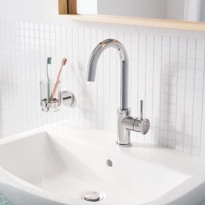 Mitigeur monocommande Lavabo - GROHE - Taille L - Chromé - Pivotant - Economie d’eau