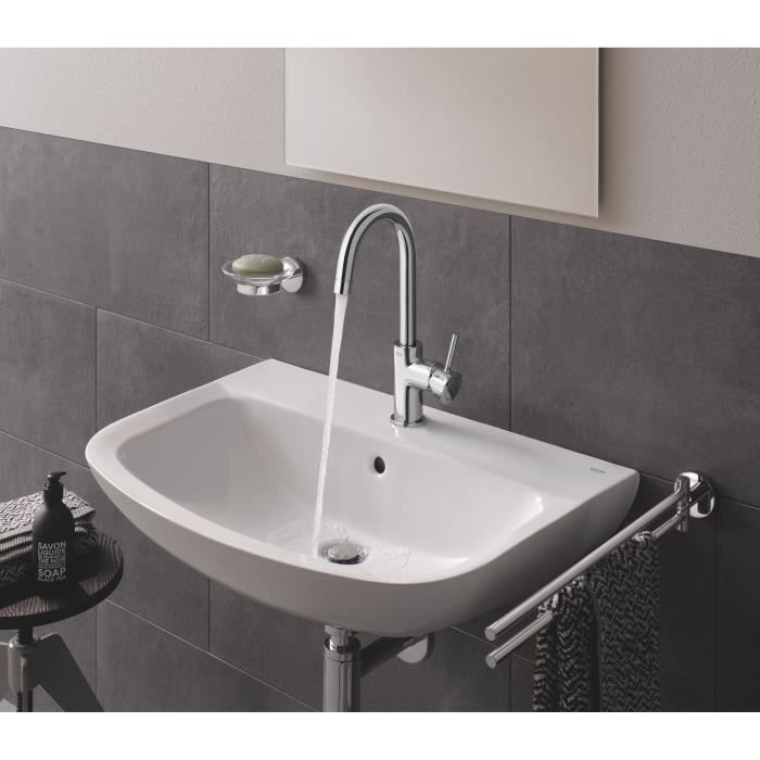 Mitigeur monocommande Lavabo - GROHE - Taille L - Chromé - Pivotant - Economie d’eau