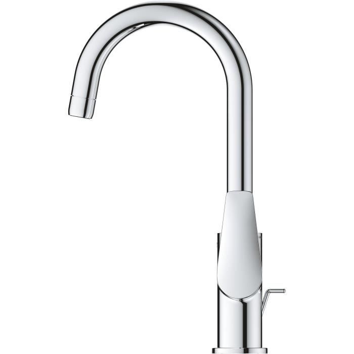 Mitigeur monocommande Lavabo GROHE - Taille L - Col de cygne - Chromé