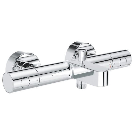 Mitigeur thermostatique bain douche GROHE Precision Get - Montage mural - Chromé