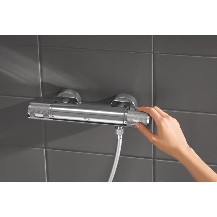 Mitigeur thermostatique Douche GROHE Precision Feel - Chromé - Economie d’eau - Métal