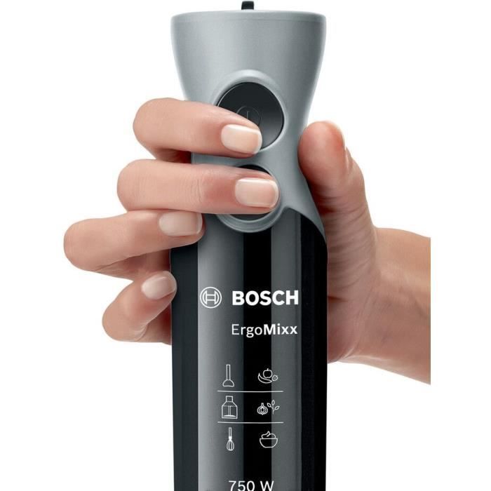 Mixeur plongeant BOSCH ErgoMixx avec hachoir - Noir