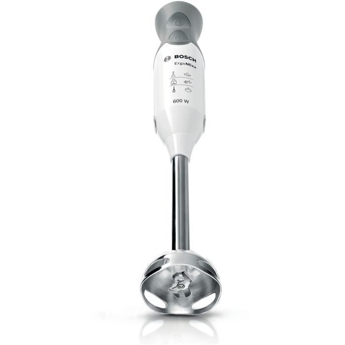 Mixeur plongeant BOSCH MSM66150 ERGOMIXX - Pied inox amovible 600W 12 vitesses + turbo