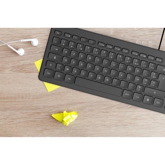 MOBILITY LAB ML304250 - Clavier PC Business Filaire avec 2 hub USB intégré - Noir - Paloma Tech