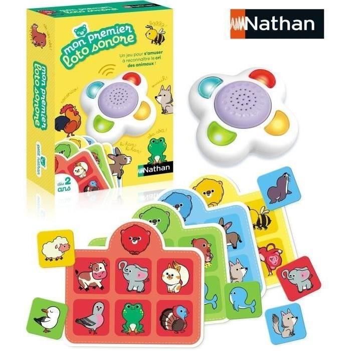 MON PREMIER LOTO SONORE - Jeu éducatif - NATHAN - Identifiez les sons d’animaux!