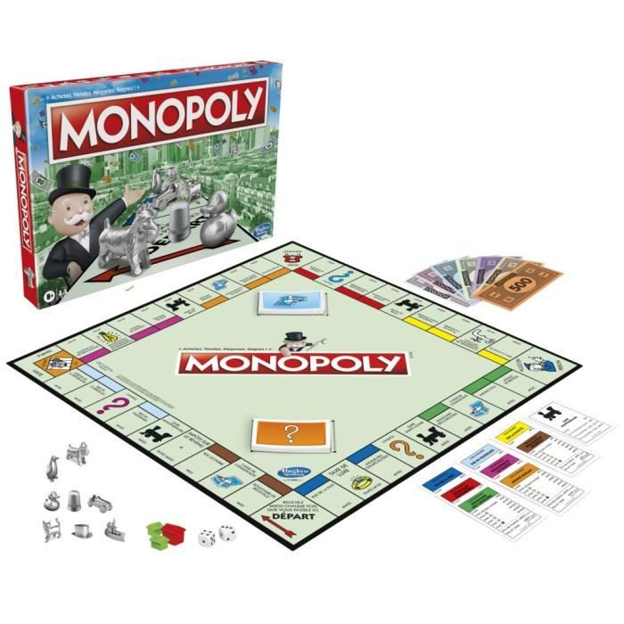 Monopoly Classique - Jeu pour la famille et les enfants - 2 a 6 joueurs - des 8 ans