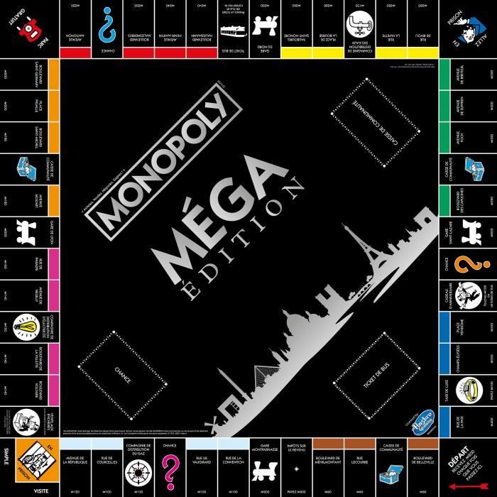 Monopoly Édition Méga Jeu de société Nouvelles cases gratte-ciels et mégas loyers WINNING MOVES