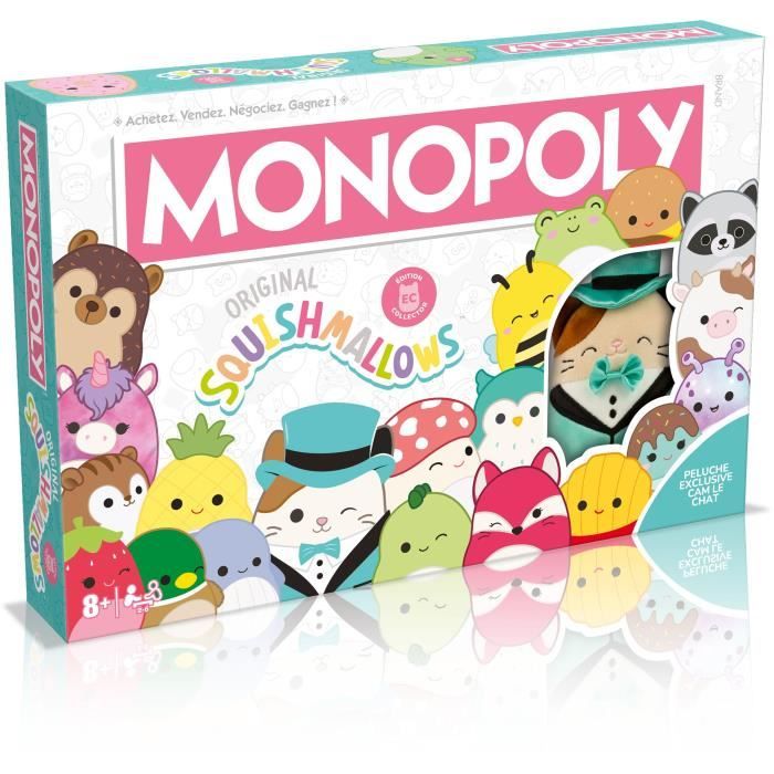 Monopoly Squishmallows - Jeu de société - WINNING MOVES - Monopoly avec les peluches Squishmallows.