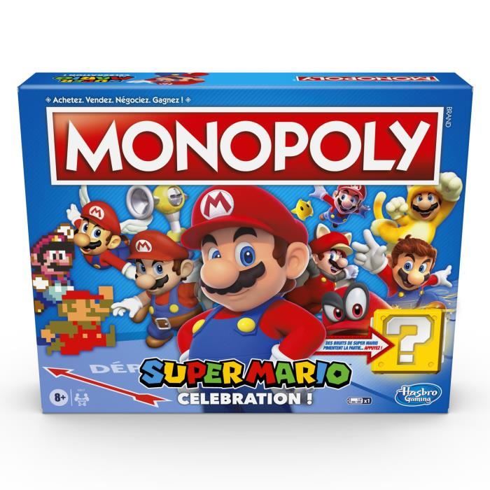 MONOPOLY Super Mario Celebration jeu de societe pour enfants jeu de plateau a partir de 8 ans version francaise