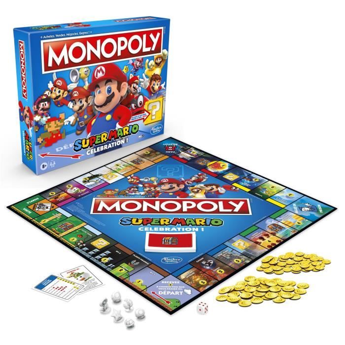 MONOPOLY Super Mario Celebration jeu de societe pour enfants jeu de plateau a partir de 8 ans version francaise