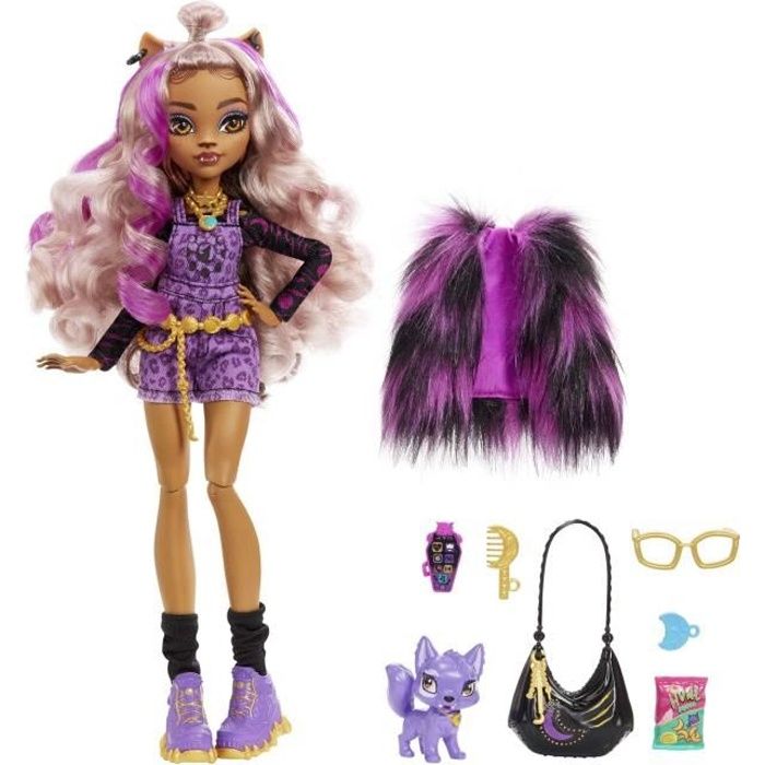 Monster High-Clawdeen Wolf-Poupée avec animal de compagnie HHK52