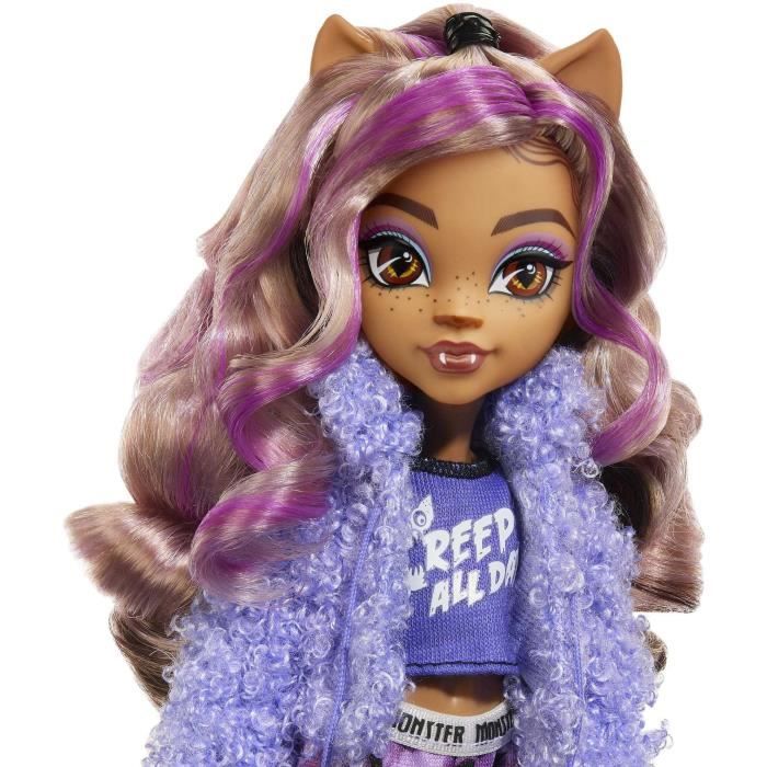 Monster High-Coffret Soirée Pyjama Clawdeen Wolf-poupée et accessoires HKY67