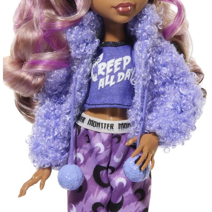 Monster High-Coffret Soirée Pyjama Clawdeen Wolf-poupée et accessoires HKY67