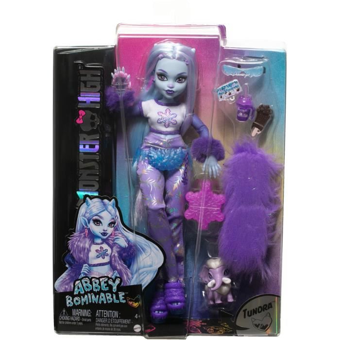 Monster High-Poupée Abbey Bominable-Poupée mode Yéti et accessoires HNF64