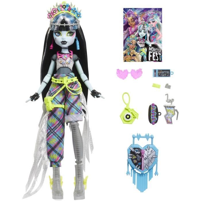 Monster High-Poupée Frankie Stein Monster Fest-Poupée et accessoires HXH79