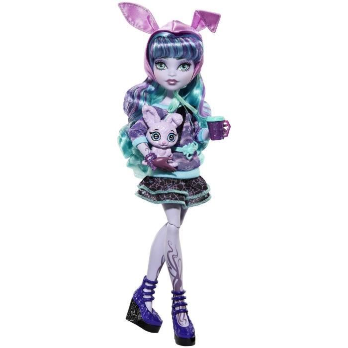 Monster High-Soirée Pyjama-Coffret avec poupée Twyla et accessoires HLP87