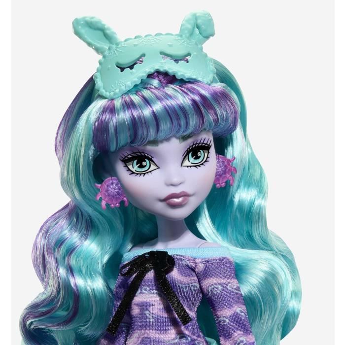 Monster High-Soirée Pyjama-Coffret avec poupée Twyla et accessoires HLP87