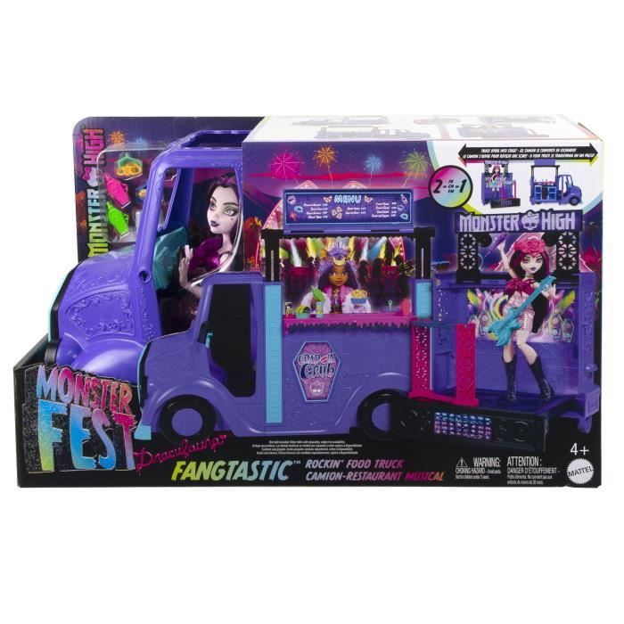 Monster High-Tour Bus Rock Sang-sationnel-Coffret avec poupée et bus HXH83