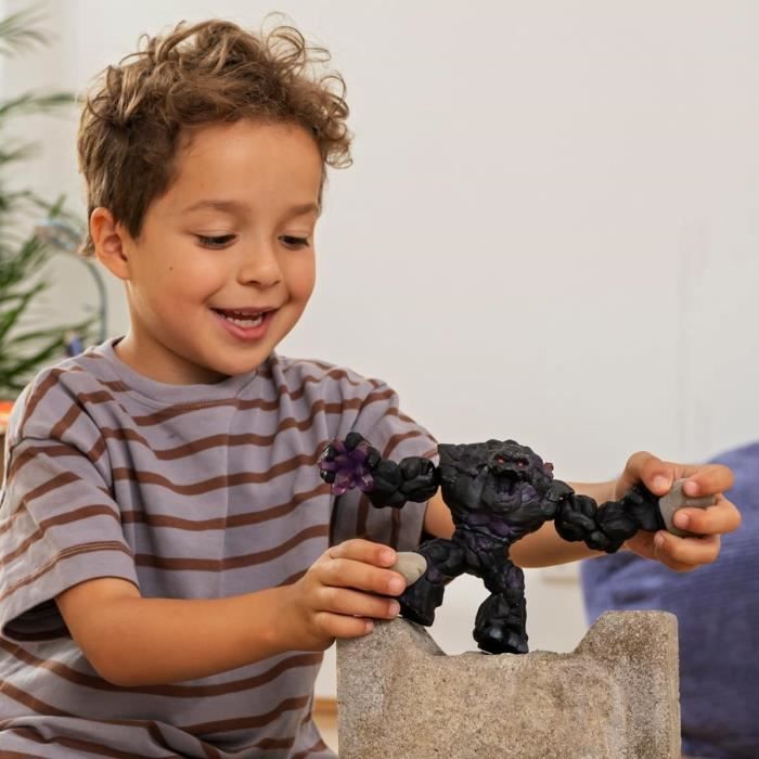 Monstre des Ténebres - Pierre - Figurine Schleich Réaliste - Créature Mythique avec Bras et Torse Mobiles - Cadeau