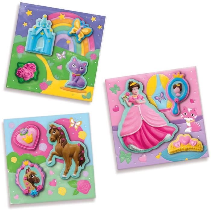 Moulage et peinture - Toiles pour peindre des princesses 3x - Loisirs créatifs - SES CREATIVE - Réaliser 3 peintures