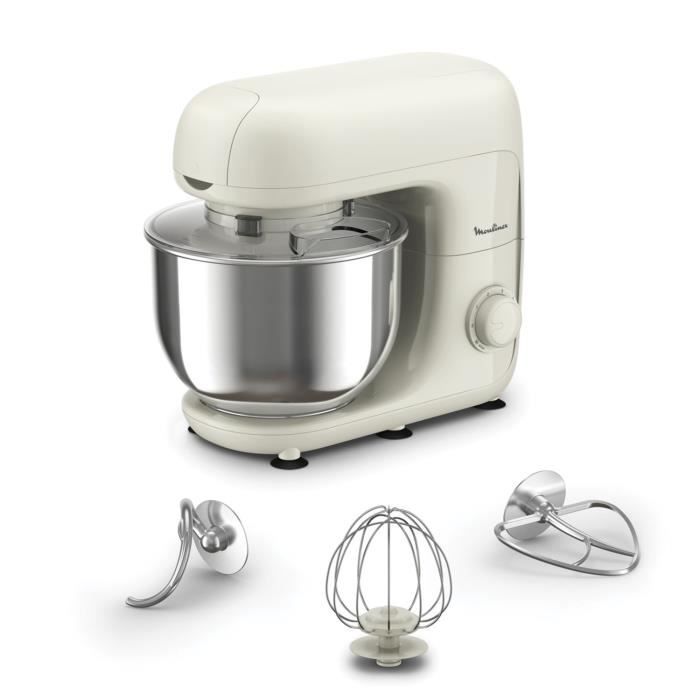 MOULINEX Bake Essential Robot pâtissier Bol 4.8 L Kit de pâtisserie 800 W Blanc QA160110