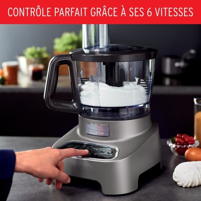 MOULINEX Double force Robot multifonction 2 sorties moteur 6 vitesses Blender Smoothies et Shakes 10 accessoires